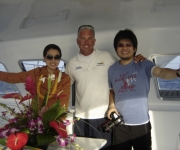 Passengers- enjoying-Waikiki-Catamaran-Sail